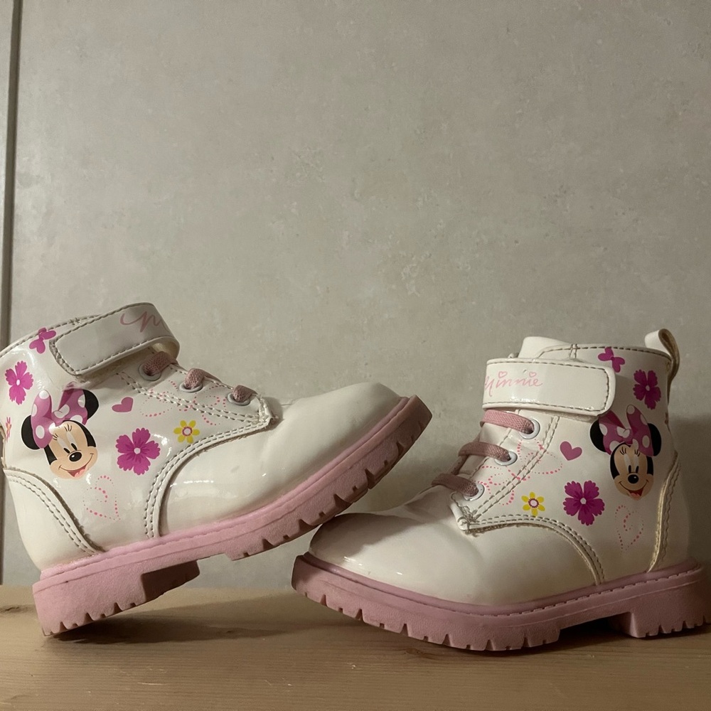 Disney Minnie Mouse Kids Boots - Pink and White